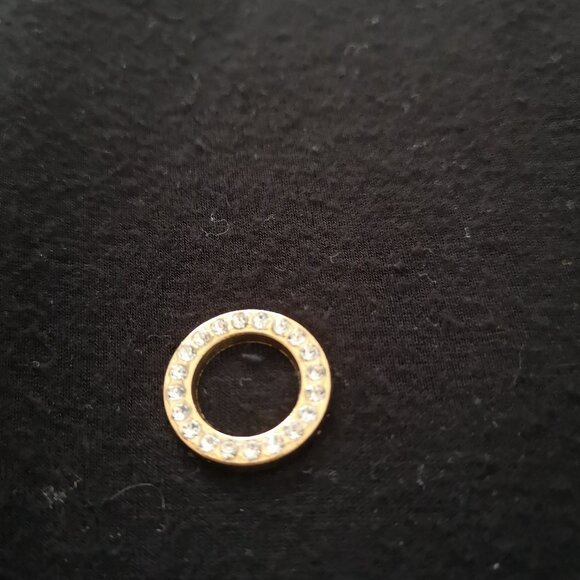 INC Stretchy Rhinestones Circles Adorned Long Sleeve Top M - Picture 3 of 5